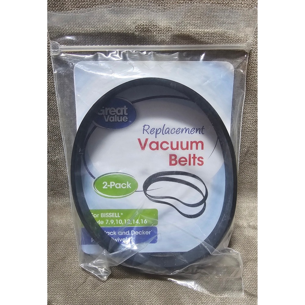 Great Value Replacement Vacuum Belt Bissell Style 7 9 10 12 14 16 Black Decker
